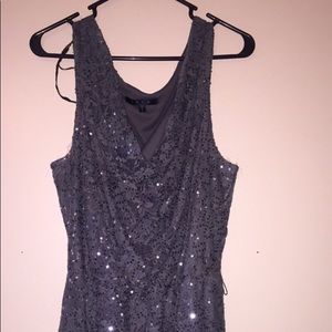Gray sequined dress